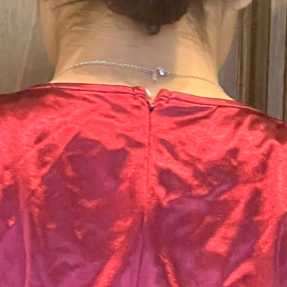 Satin Deep V Mini Dress NWT - Picture 5 of 5